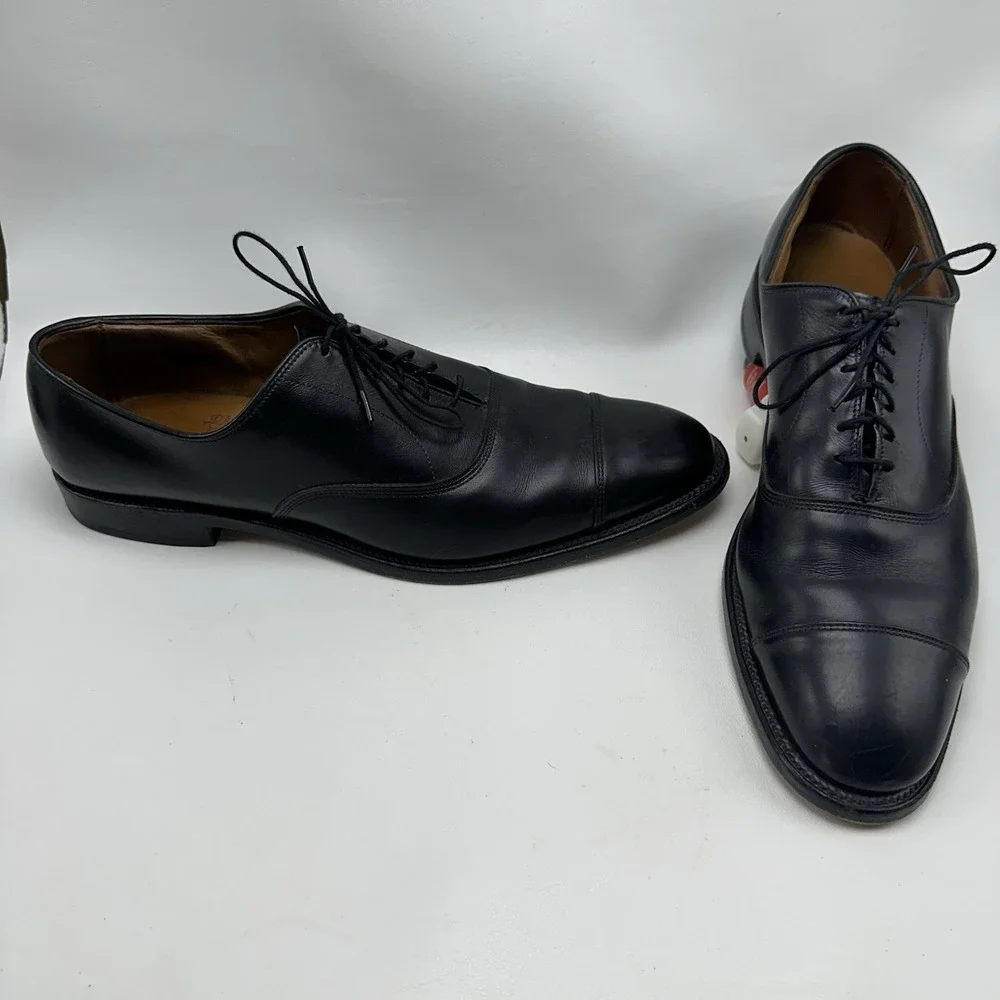 Allen Edmonds Park Avenue 5615 Men 11.5A Black Leather Captoe Oxford Dress Shoes